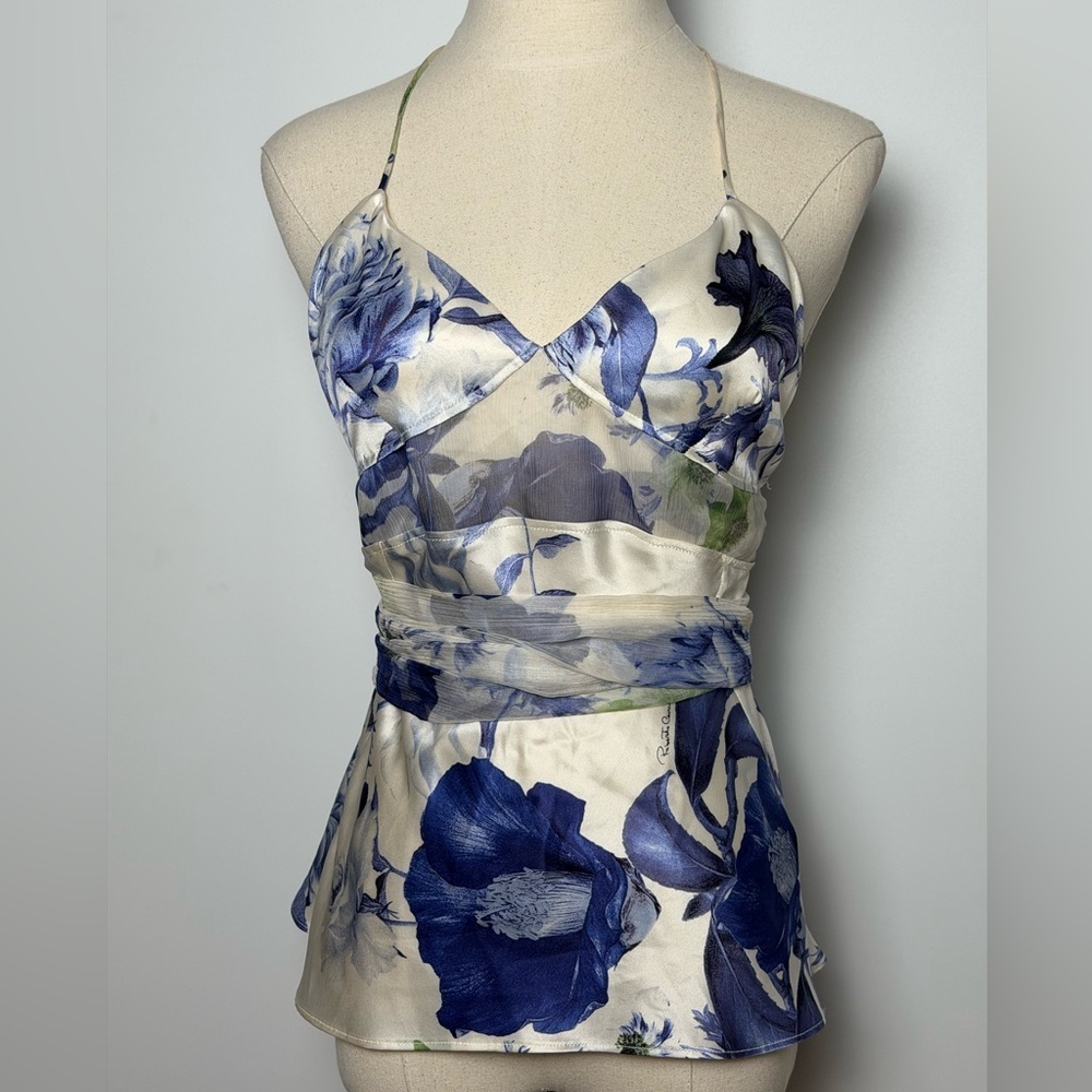 Roberto Cavalli Vintage 2005 Silk Floral Top – Size 42 - Picture 4 of 16